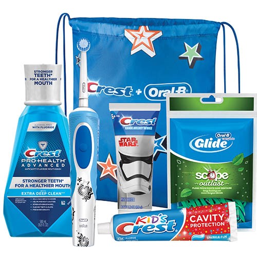 A list of products sold in our office - crest oral b kids 6 power bundle