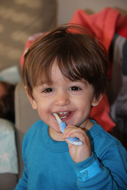 Boy brush teeth / Protecting little teeth - Feb 2023 - Dentistry for Children. Photo courtesy of Shalev Cohen